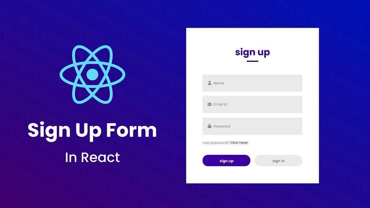 Create a Stunning Sign-Up and Login Form with React: Step-by-Step Tutorial