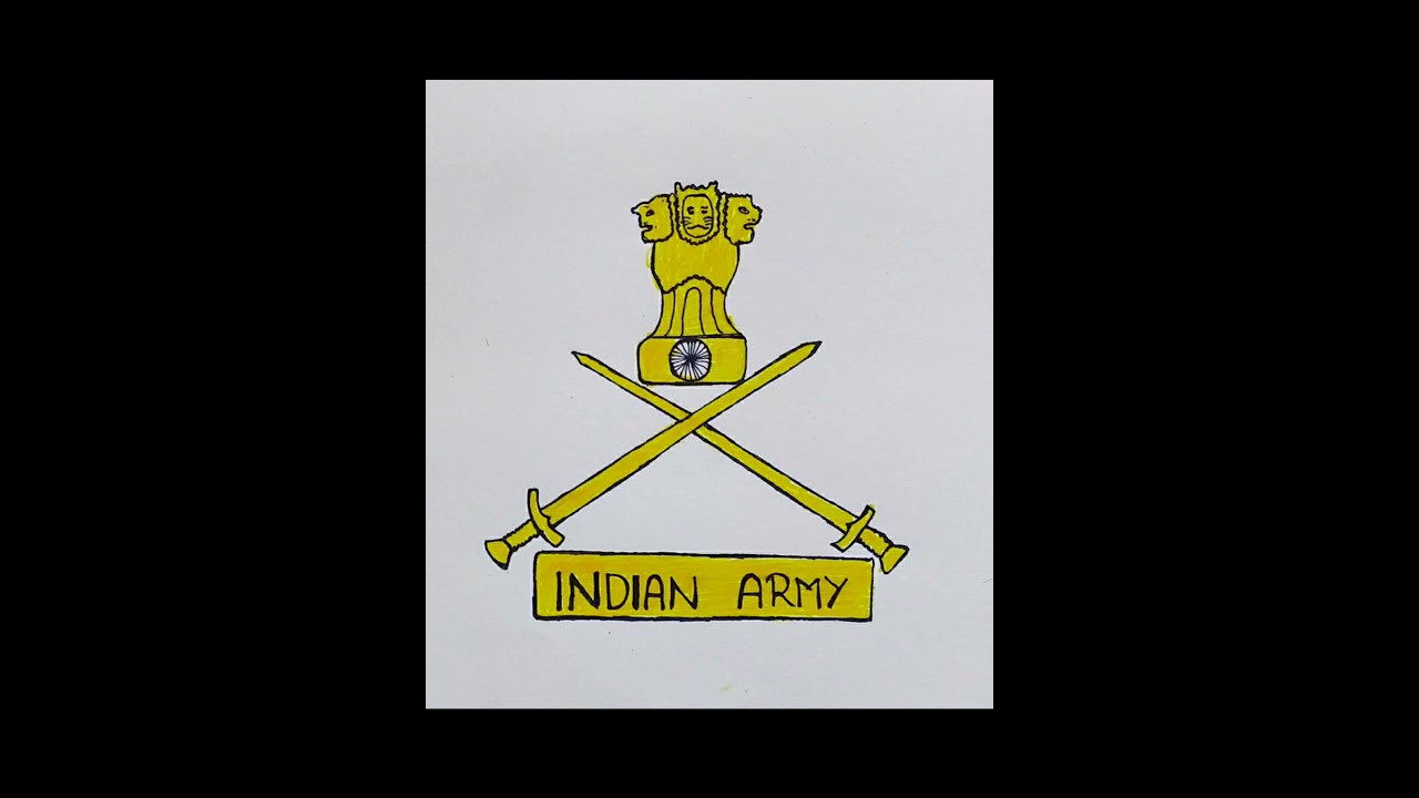 How to draw logo of indian army 🇮🇳🇮🇳🔥🔥 || Draw with priyanshu || #short ...