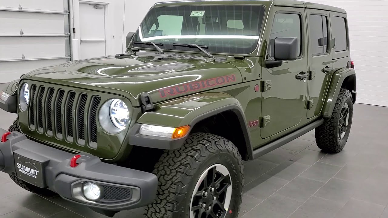 2021 SARGE GREEN JEEP WRANGLER RUBICON UNLIMITED COLOR MATCH TOP WALK  AROUND REVIEW 21J18 SOLD! - YouTube