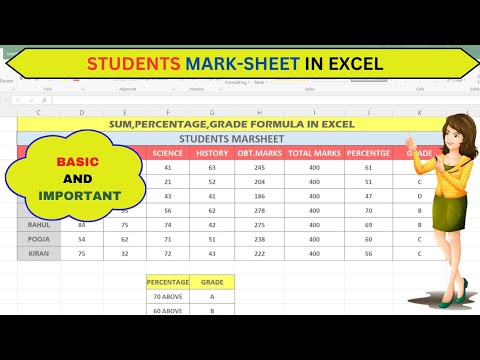 Excel mai Marksheet kese banaye|| how to make marksheet in Excel||# ...