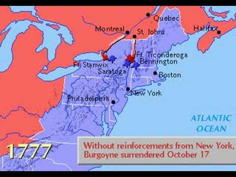 American Revolution 1775 Map - YouTube