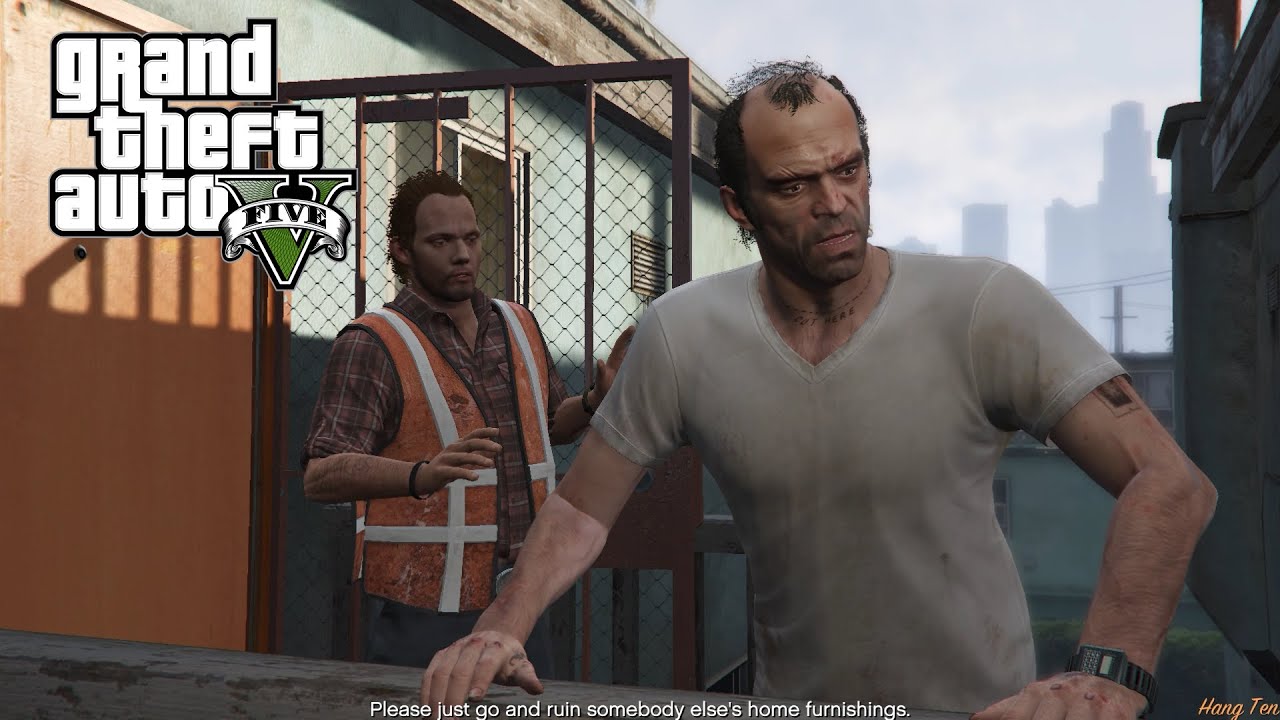 GTA V - Trevor murdered Wade's cousin and his girlfriend - YouTube