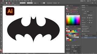 How to easily create Retro Batman Logo in Illustrator | Tutorial