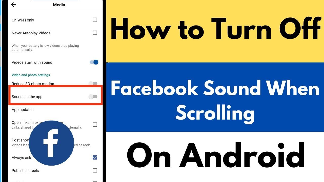 How to Turn Off Facebook Sound When Scrolling On Android - YouTube