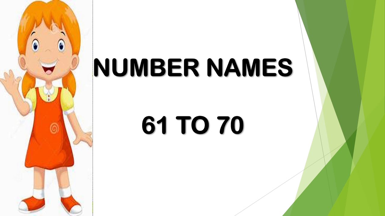 Number names 61 - 70. Learn spellings of numbers in words for kids ...