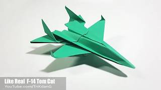 COOL PAPER AIRPLANES - How To Make A Paper Plane That Flies | F -14 Tomcat