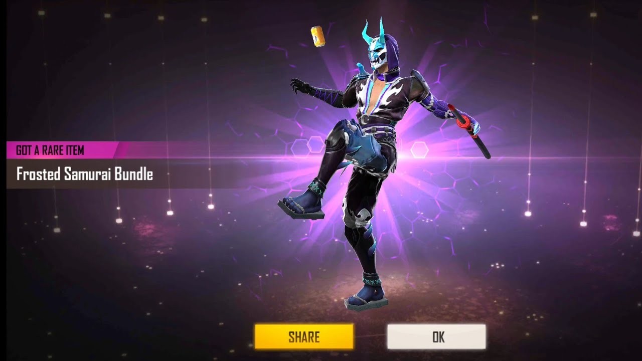 Free Fire | Blood moon incubator unlock Frosted samurai Bundle | xii ...