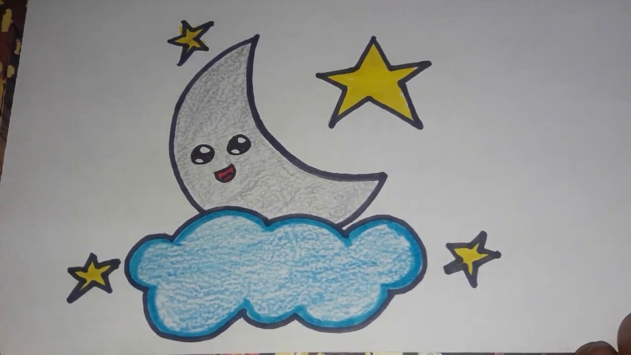 Full Moon Drawing For Kids