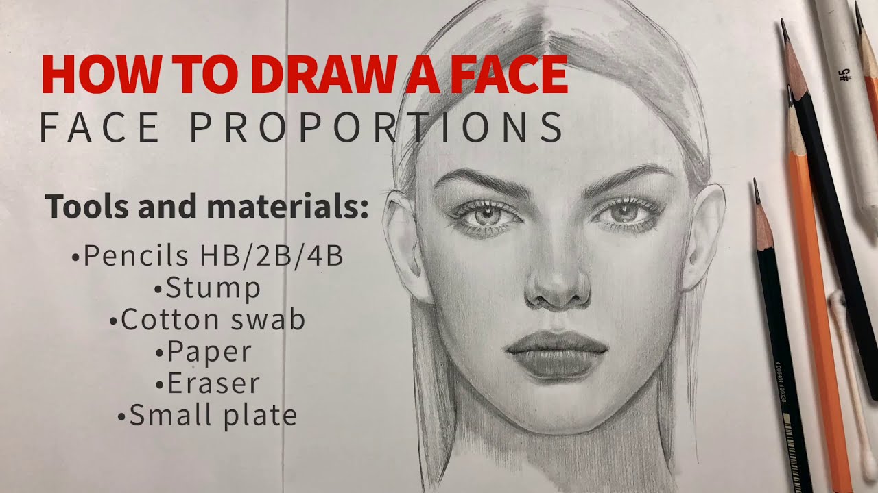 How to draw a face. Face proportions. - YouTube