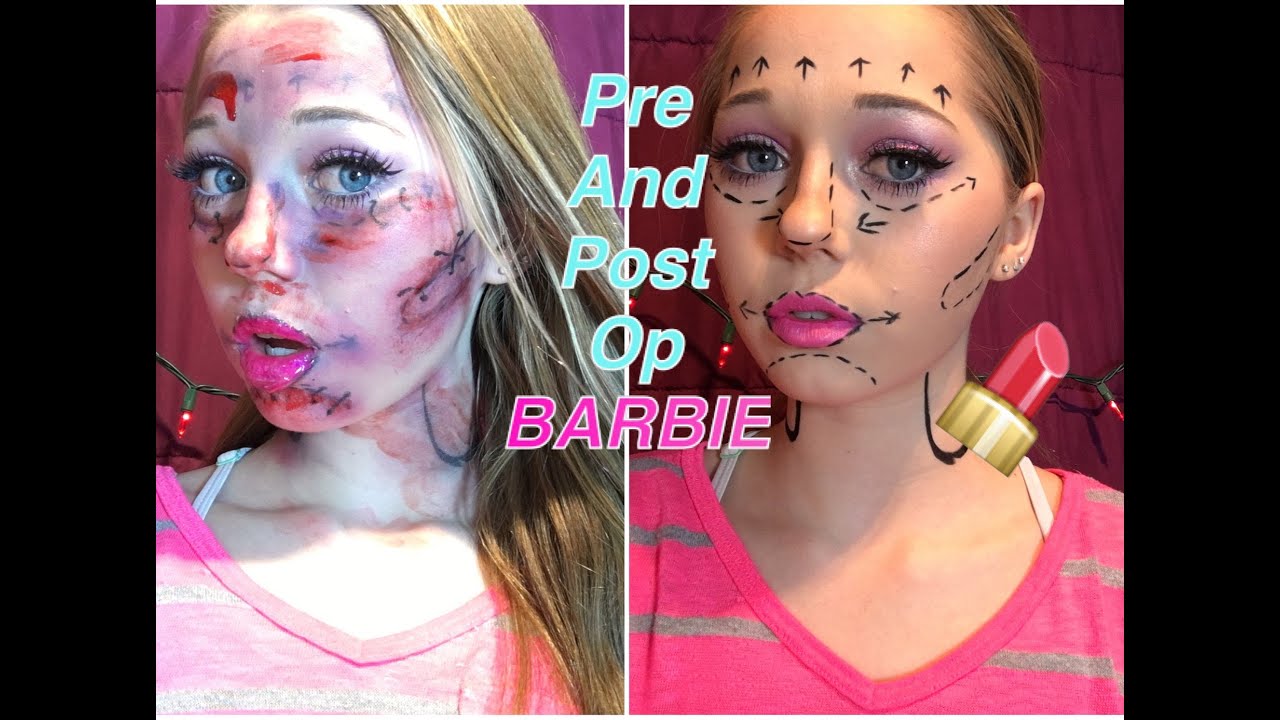 Pre And Post Op Barbie Makeup Tutorial Inspired By Glam And Gore