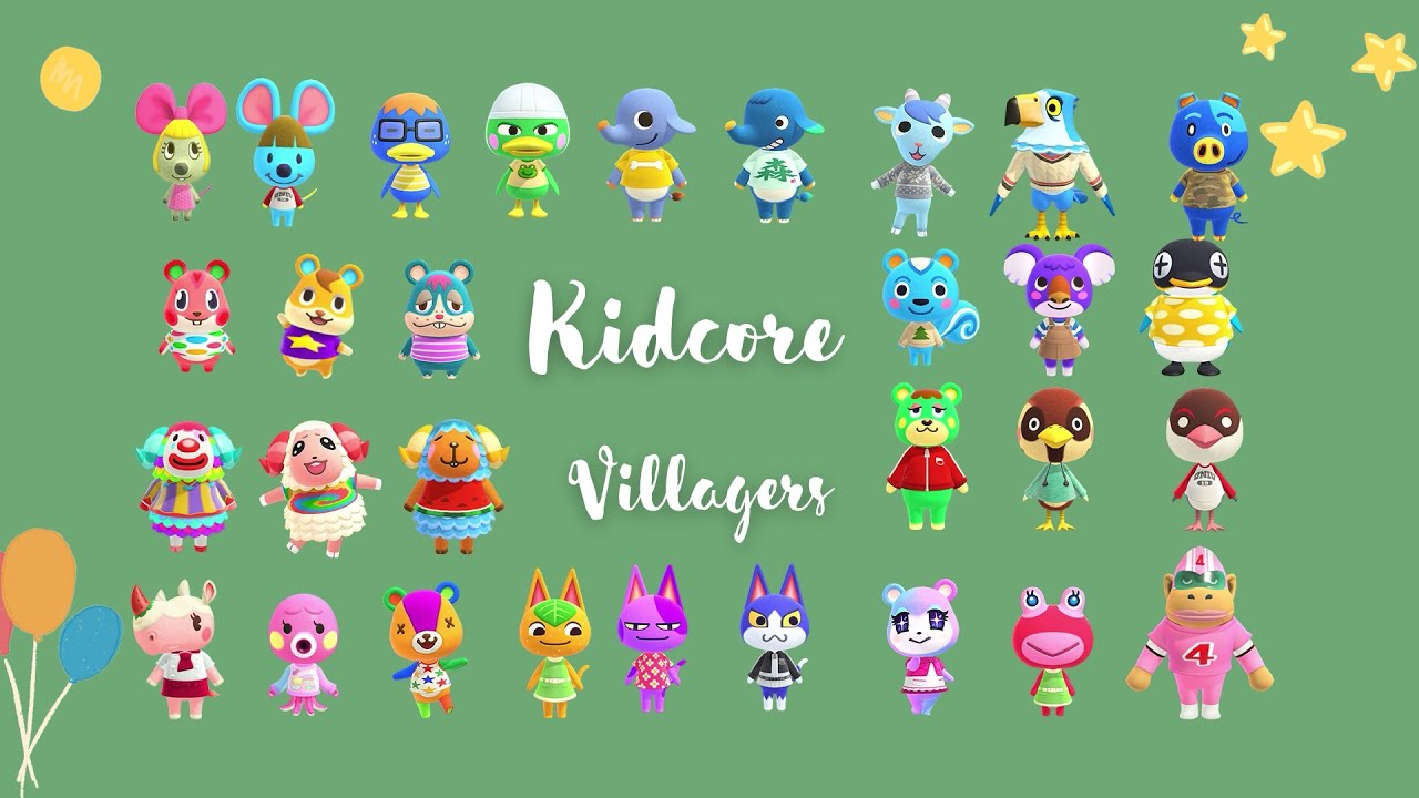 ACNH: Villagers for your Kidcore Island! - YouTube