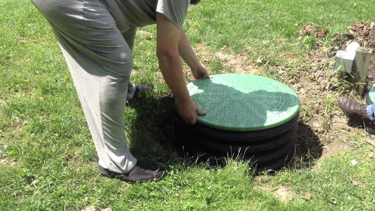 How to install a septic tank riser and new lid yourself - easily! - YouTube