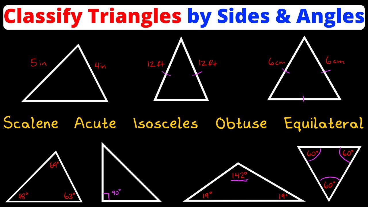 Classifying Triangles By Angles And Sides