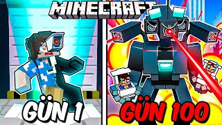 Minecraftta Ti̇tan Camera-Man Olup 100 Gün Geçi̇rdi̇m 