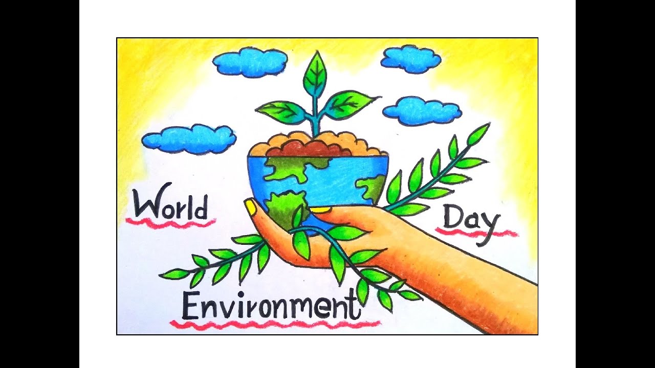 WORLD ENVIRONMENT DAY PAINTING / EARTH DAY DRAWING / HOW TO DRAW ...