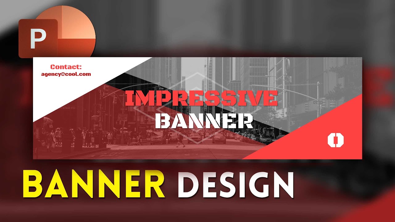 Design A Banner In Powerpoint Impressive Banner Design Youtube