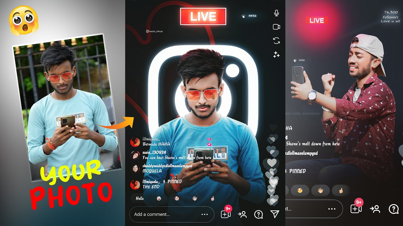 Instagram Live Photo Editing | Instagram Live Concept Photo Editing ...