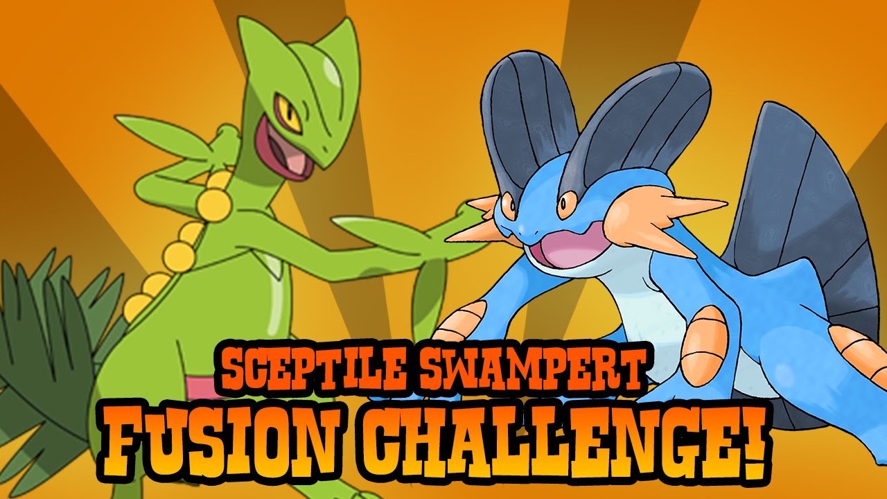 How to Draw Sceptile + Swampert Fusion | ART CHALLENGE - YouTube