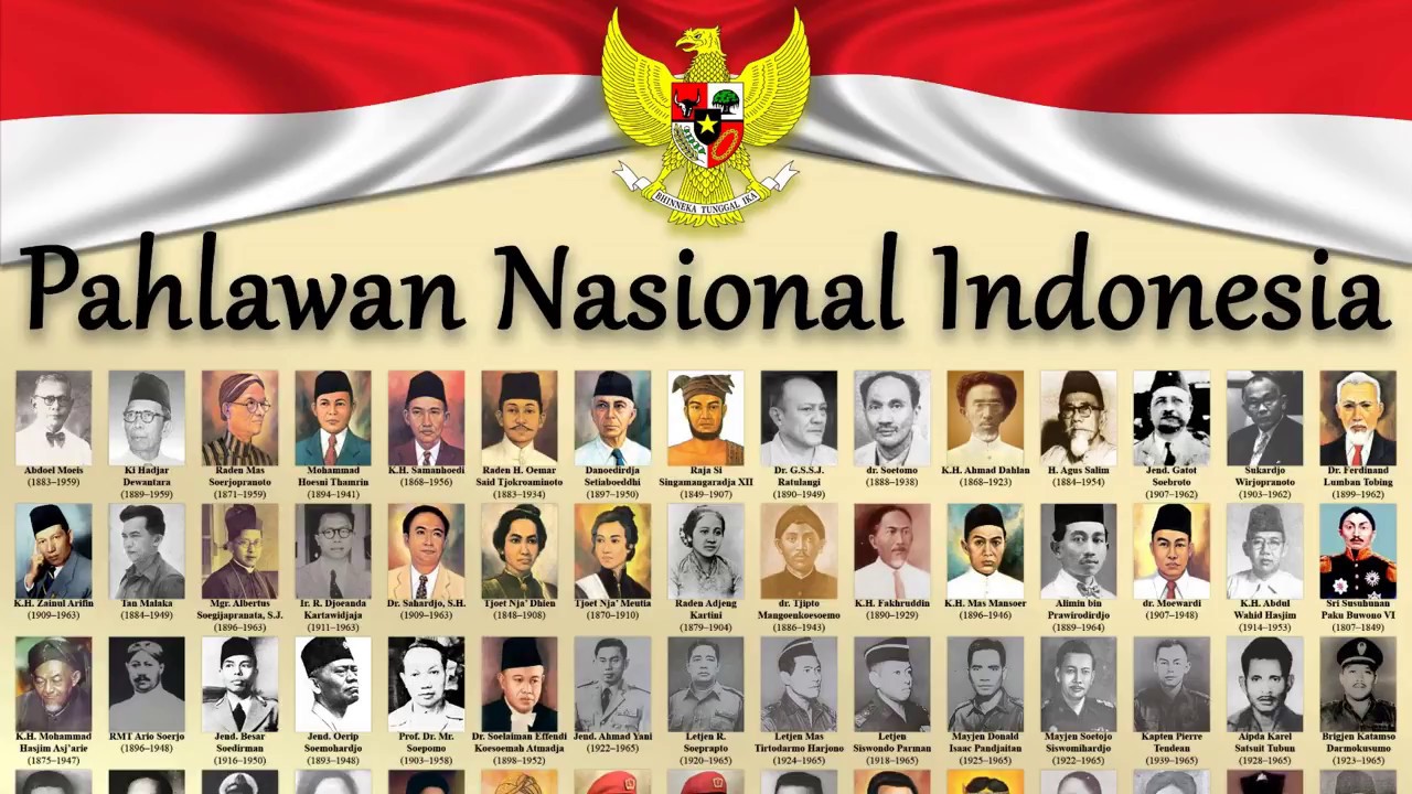 Daftar Pahlawan Nasional Indonesia Beserta Fotonya Lagu Gugur Bunga ...