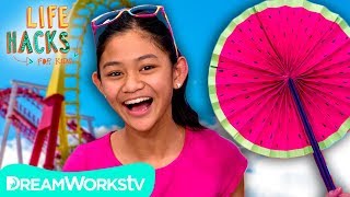 Paper Fan + Other Theme Park Hacks | LIFE HACKS FOR KIDS