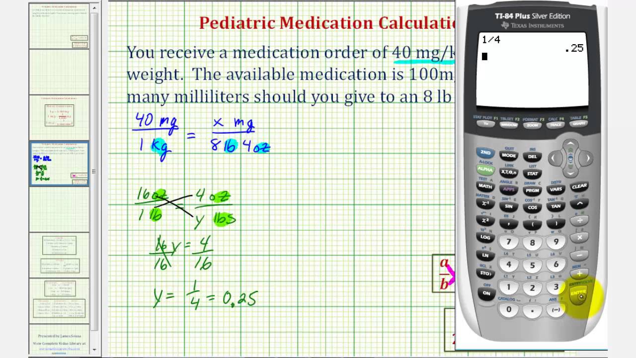 Pediatric Medication Dosage Calculations