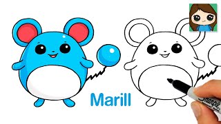 How to Draw Marill Easy | Cute Pokemon