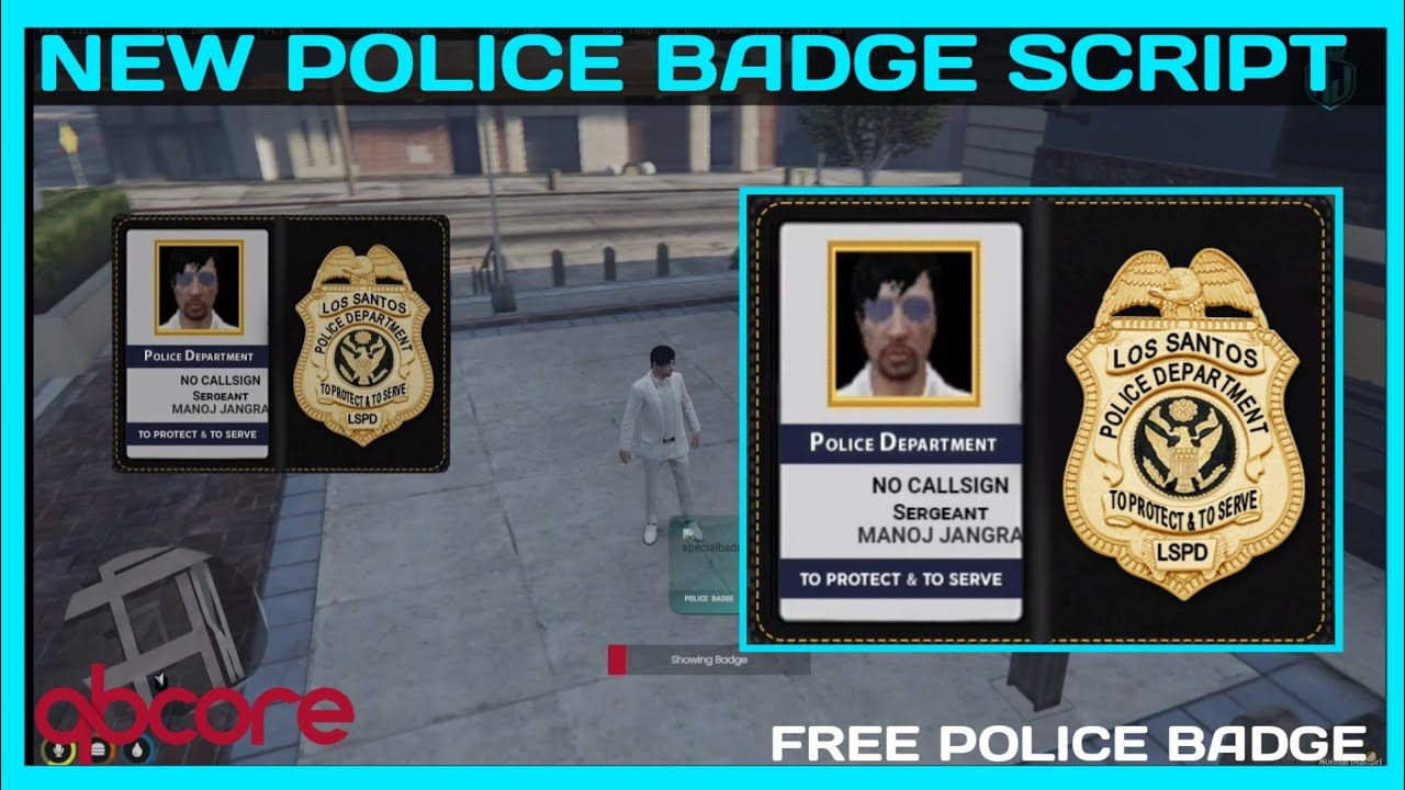 QBCore New Police Badge *FREE* | FiveM Roleplay Scripts | FiveM ...