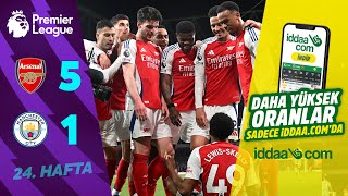 Iddaacom Arsenal 5-1 Manchester City 24 Hafta Maç Özeti̇ Premier League - 202425