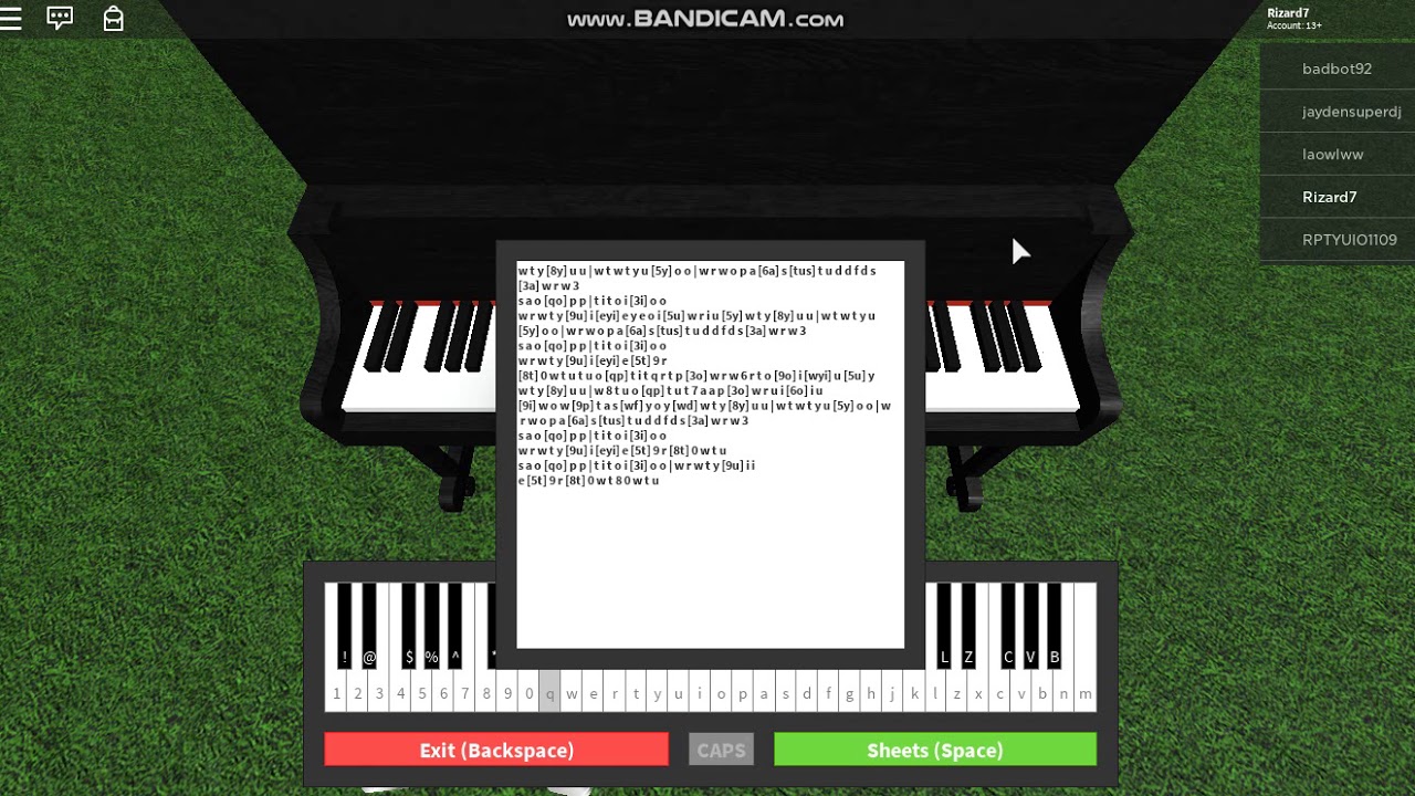 Roblox Piano Sheets Jujutsu Kaisen