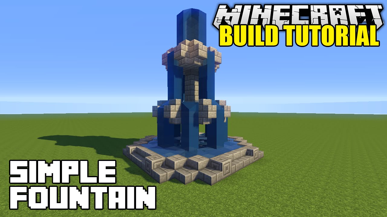 Minecraft: How To Build A Fountain Tutorial (Simple & Easy) - YouTube