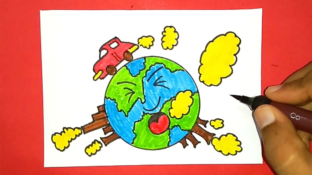 Pollution drawing | How to draw air pollution drawing | National ...