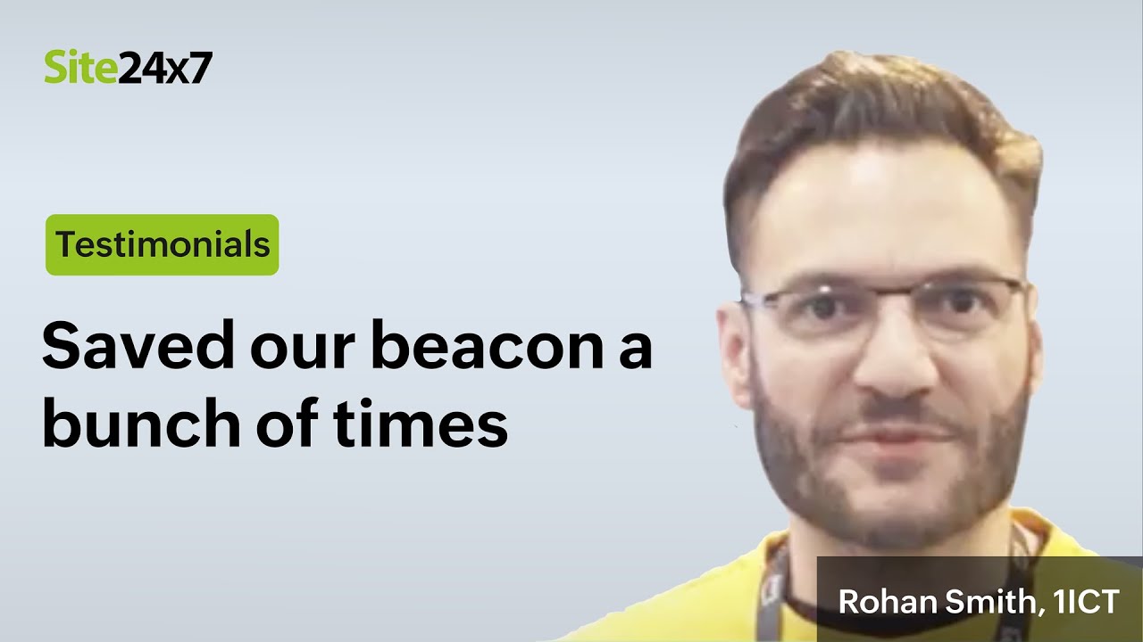 Beat downtime with Site24x7 says Rohan Smith