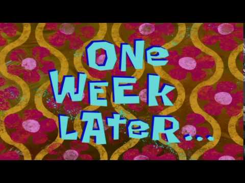 one minute later spongebob time card