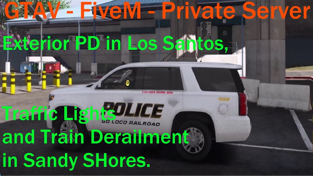 GTAV FiveM Police Gameplay, Go Loco Railroad Police, tour of PD ...