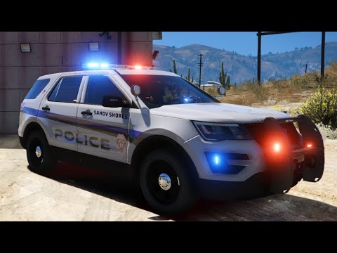 FIVEM - SANDY SHORES POLICE TRAFFIC - 2016 FORD FPIU - MCRP - YouTube