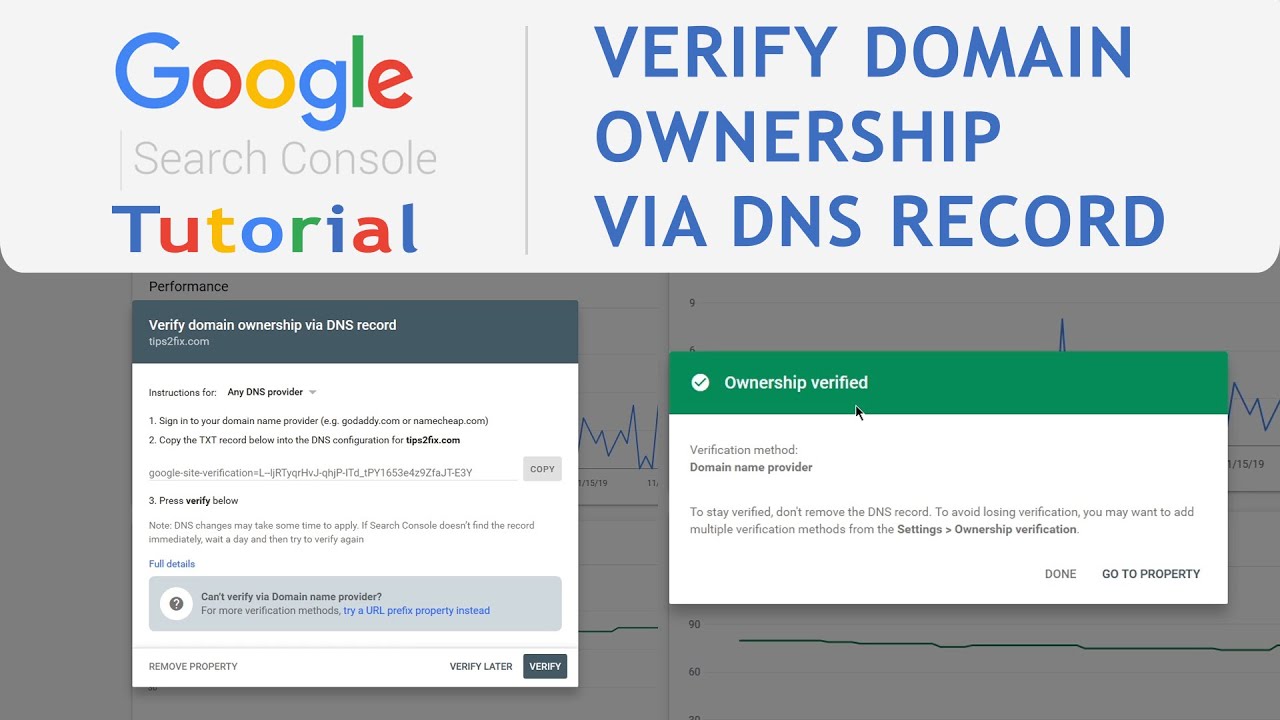 How To Verify Domain Ownership Google Search Console (Dns Txt Record) -  Youtube