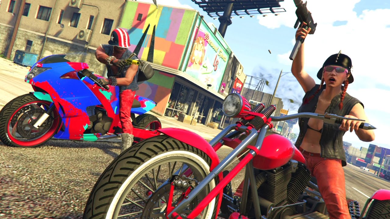 GTA 5 MOTORCYCLE GANG, CAGED IN, NEW WEAPONS & MORE BIKER DLC! (GTA 5 ...