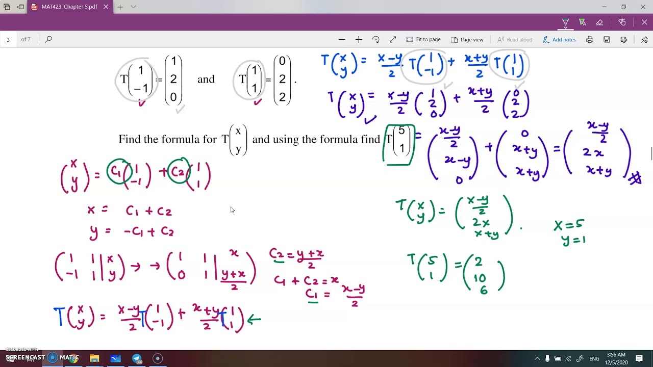 Linear Transformation - part 3 - YouTube