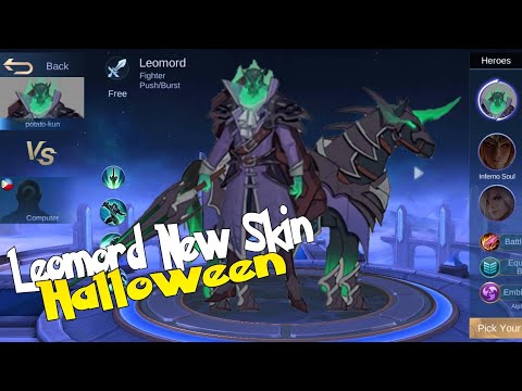 LEOMORD NEW HALLOWEEN SKIN MOBILE LEGENDS LEOMORD NEW SKIN HALLOWEEN ...