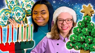 We Made Holiday Art Out of FOOD! (Christmas, Hanukkah, and Kwanzaa) | Universal Kids