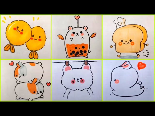 Vẽ hình cute đáng yêu, vẽ icon cute siêu dễ thương | icon cute #5 ...