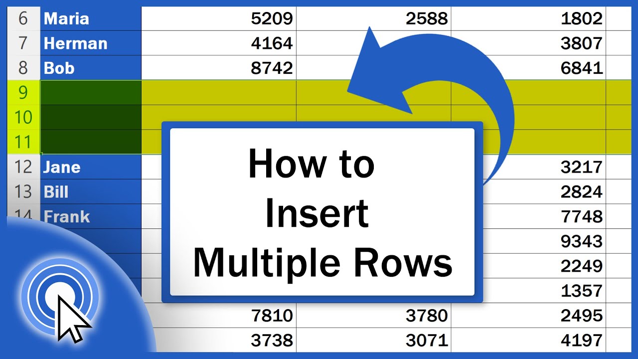 how-to-insert-multiple-rows-in-excel-the-simplest-way-youtube