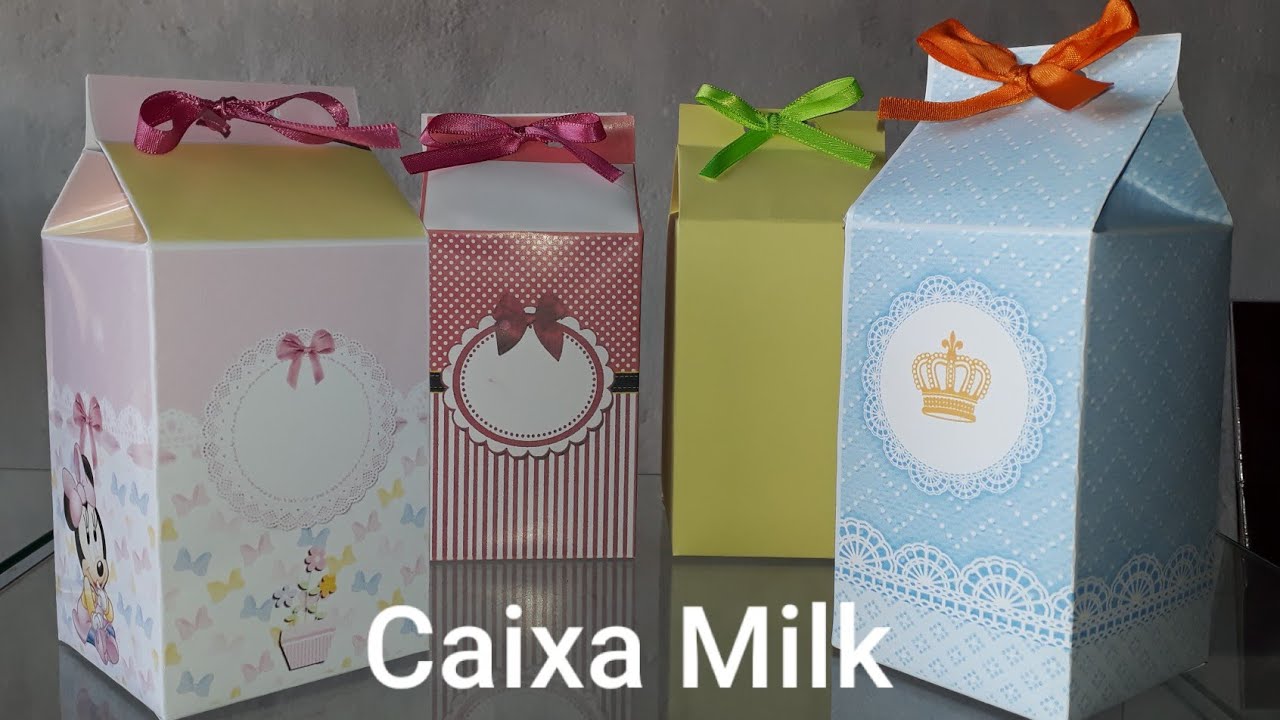 Como fazer Caixa Milk Personalizada - YouTube