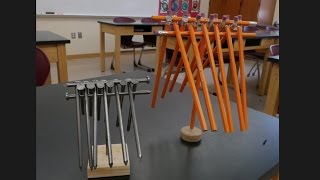 Balancing Nail or Pencil  Challenge // Homemade Science with Bruce Yeany