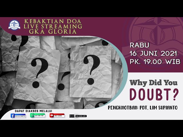 Kebaktian Doa Rabu Live Streaming - Pdt. Lim Supianto - 16 Juni 2021