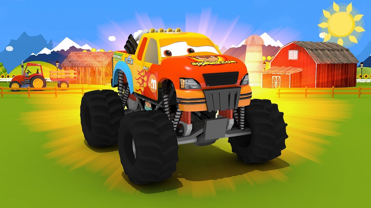 appMink Build a Monster Truck - educational video for children - YouTube