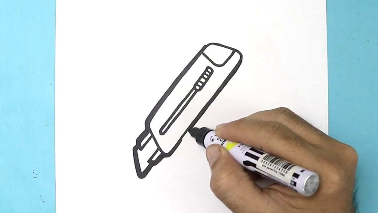 How to DRAW A CUTTER step by step - YouTube