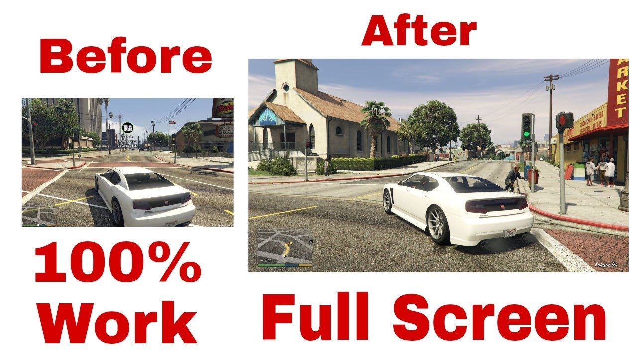 How To Set Gta 5 Full Screen | New Trick 100% Works | Technical Amer ...