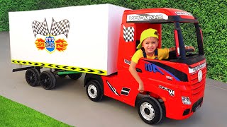 nikita ride on toy truck play delivery service