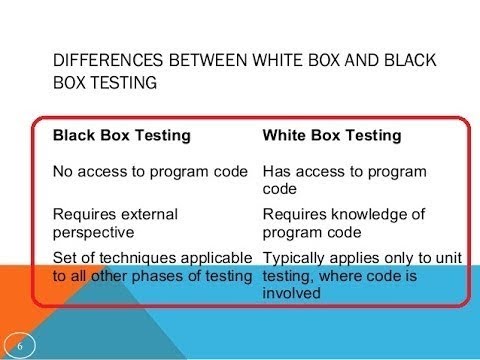 Black Box Testing Vs White Box Testing